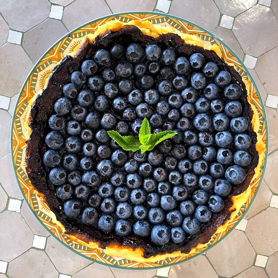 Heidelbeer-Tarte mit Minze